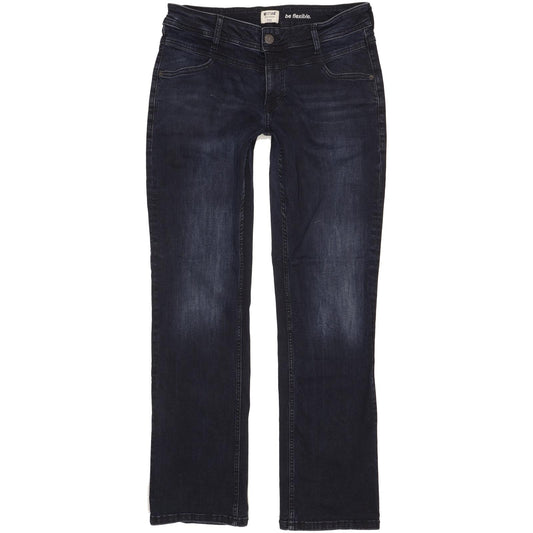 Mustang Sissy Women Navy Straight Slim Stretch Jeans W33 L32