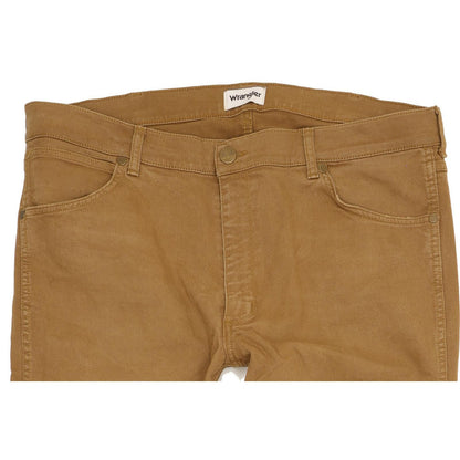 Wrangler Greensboro Men Brown Straight Regular Jeans W38 L31