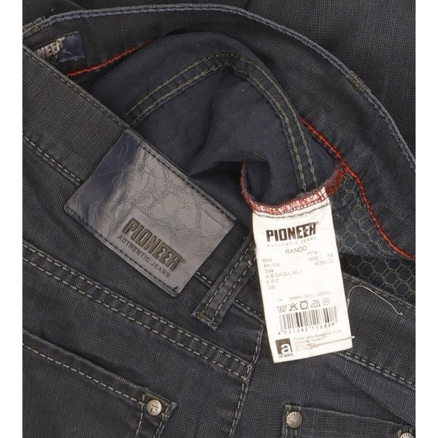 Pioneer Rando Men Blue Straight Regular Stretch Jeans W33 L28