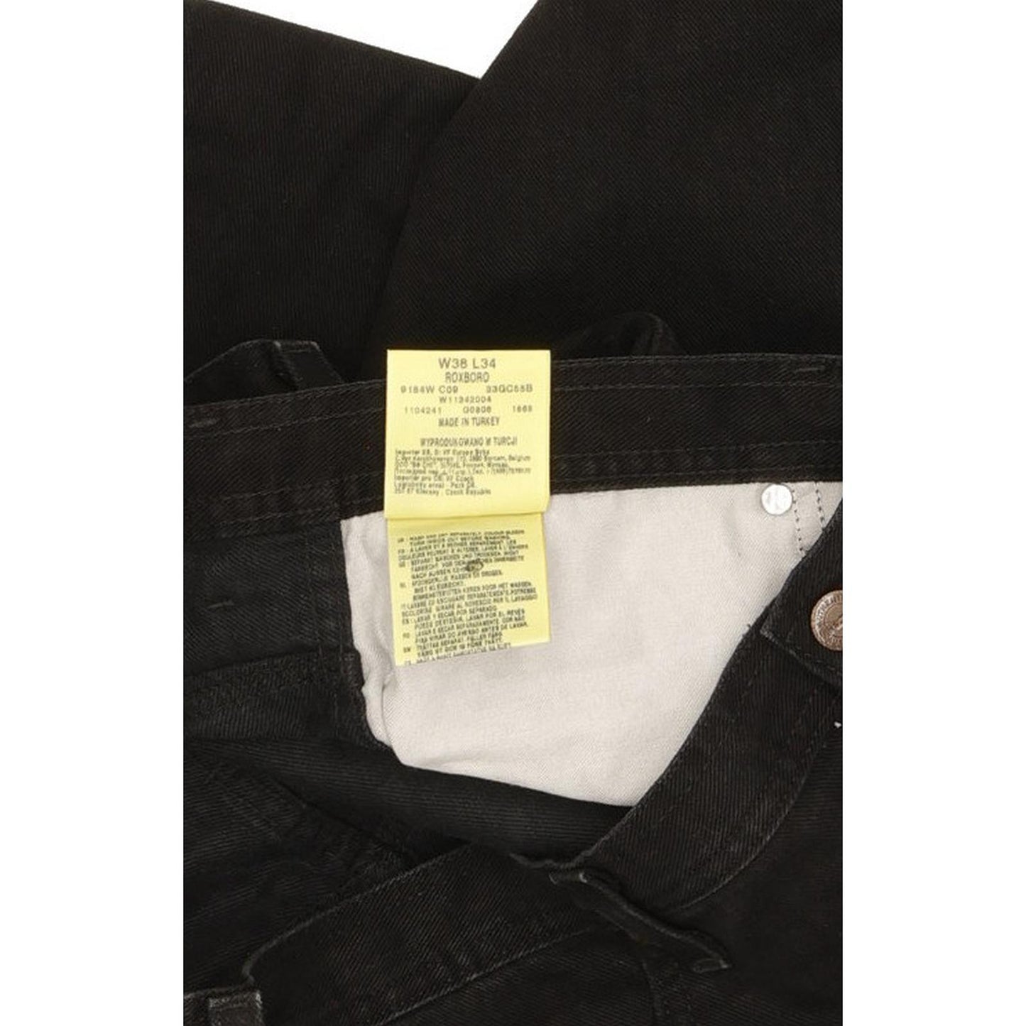 Wrangler Roxboro Men Black Straight Regular Jeans W39 L35