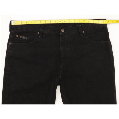 Wrangler Roxboro Men Black Straight Regular Jeans W39 L35