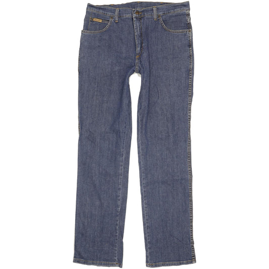 Wrangler Texas Men Blue Straight Regular Stretch Jeans W36 L34