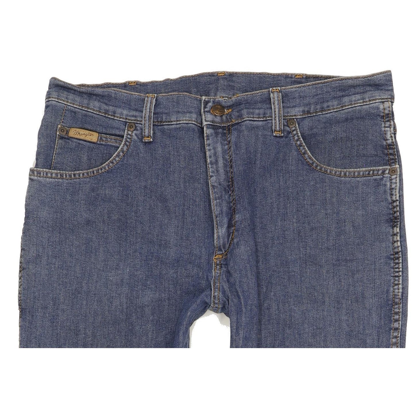Wrangler Texas Men Blue Straight Regular Stretch Jeans W36 L34
