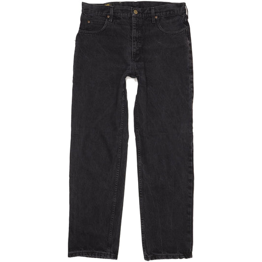 Lee Men Black Straight Regular Jeans W36 L31