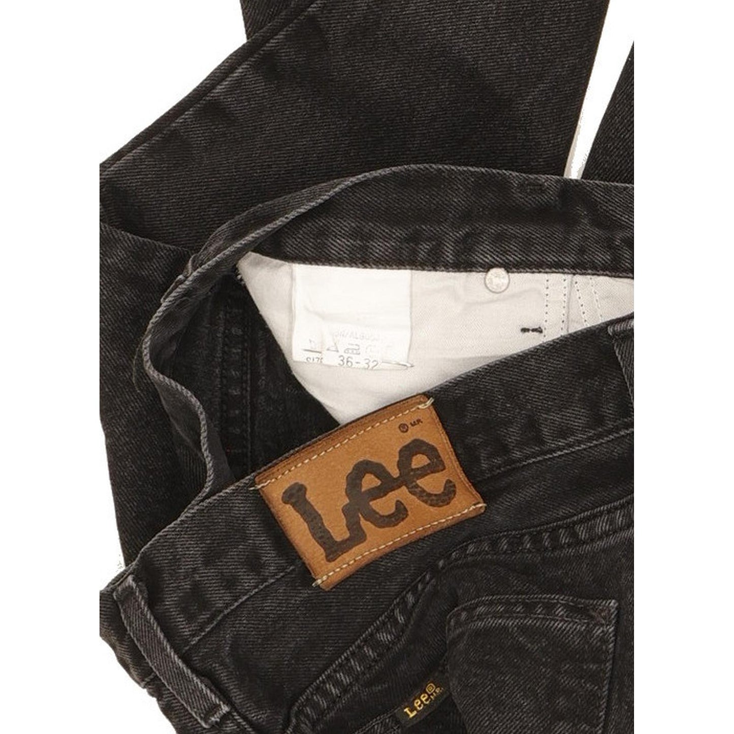 Lee Men Black Straight Regular Jeans W36 L31