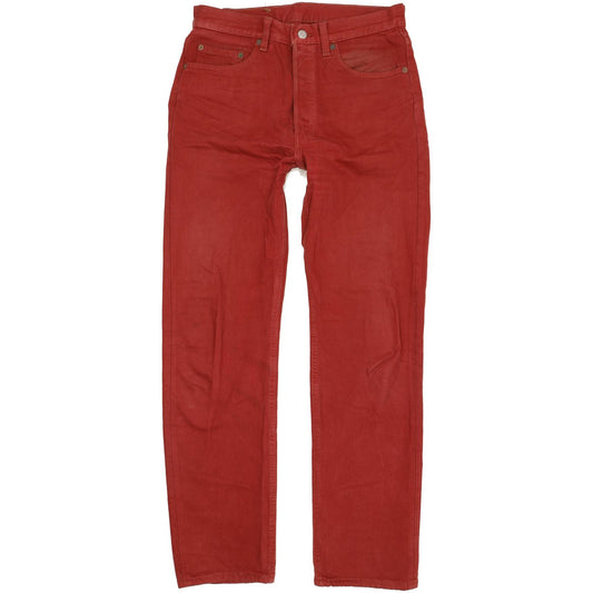 Levi's 501 Made in USA Men Red Straight Regular Jeans W32 L31