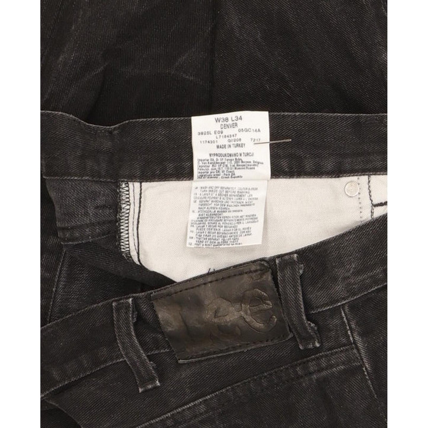 Lee Denver Men Black Bootcut Regular Jeans W38 L33