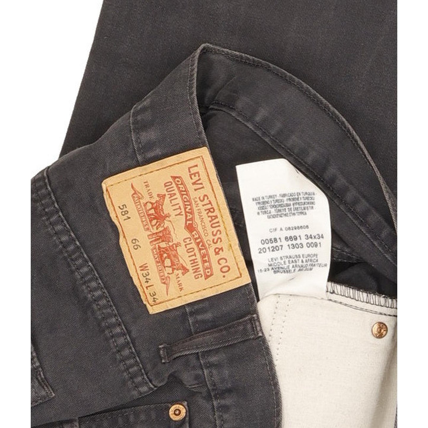 Levi's 581 Irregular Men Blue Straight Regular Jeans W34 L30
