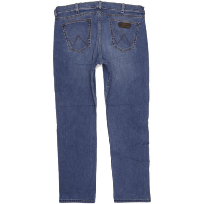 Wrangler Greensboro Men Blue Straight Regular Jeans W38 L32