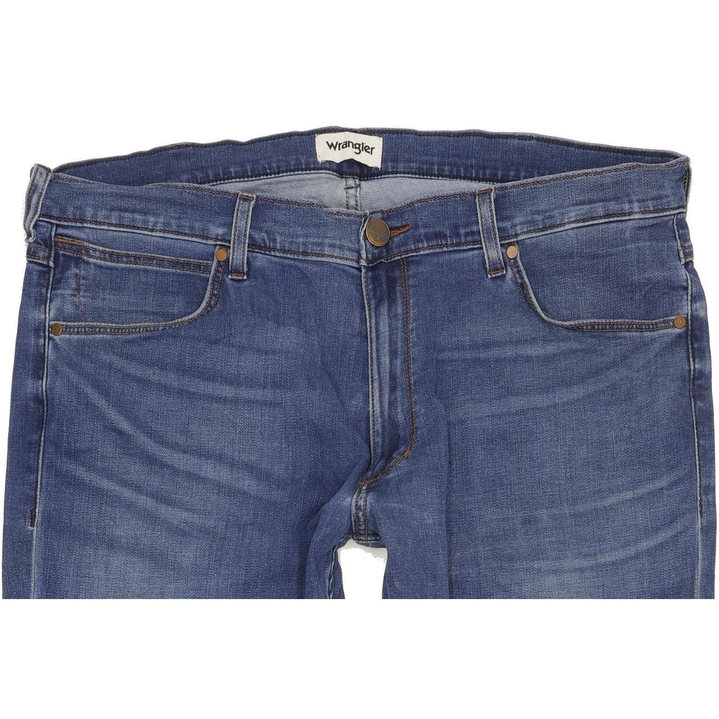 Wrangler Greensboro Men Blue Straight Regular Jeans W38 L32