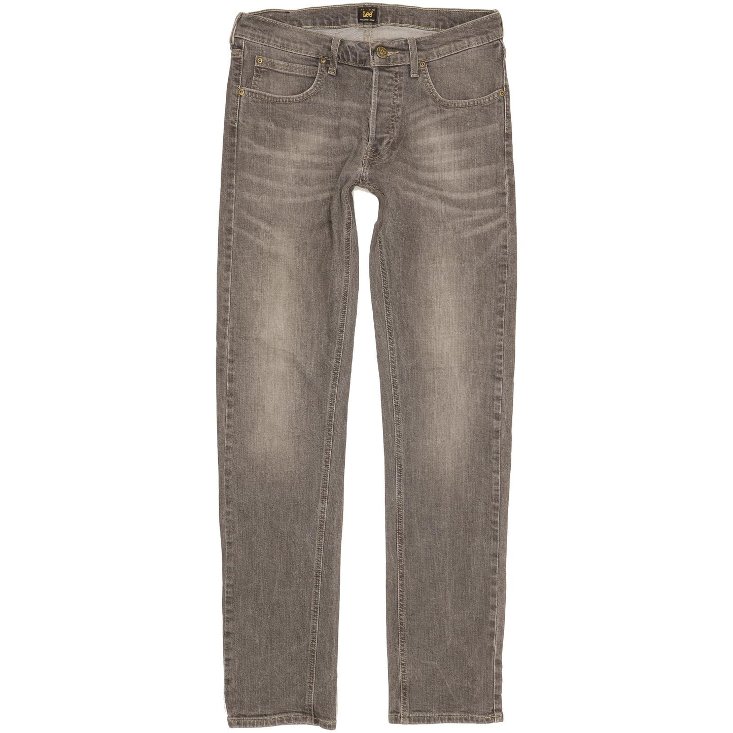 Lee Daren Men Grey Straight Slim Stretch Jeans W32 L34