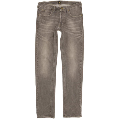 Lee Daren Men Grey Straight Slim Stretch Jeans W32 L34
