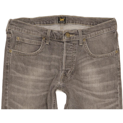 Lee Daren Men Grey Straight Slim Stretch Jeans W32 L34