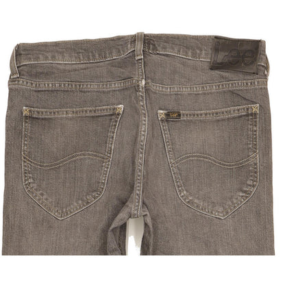 Lee Daren Men Grey Straight Slim Stretch Jeans W32 L34