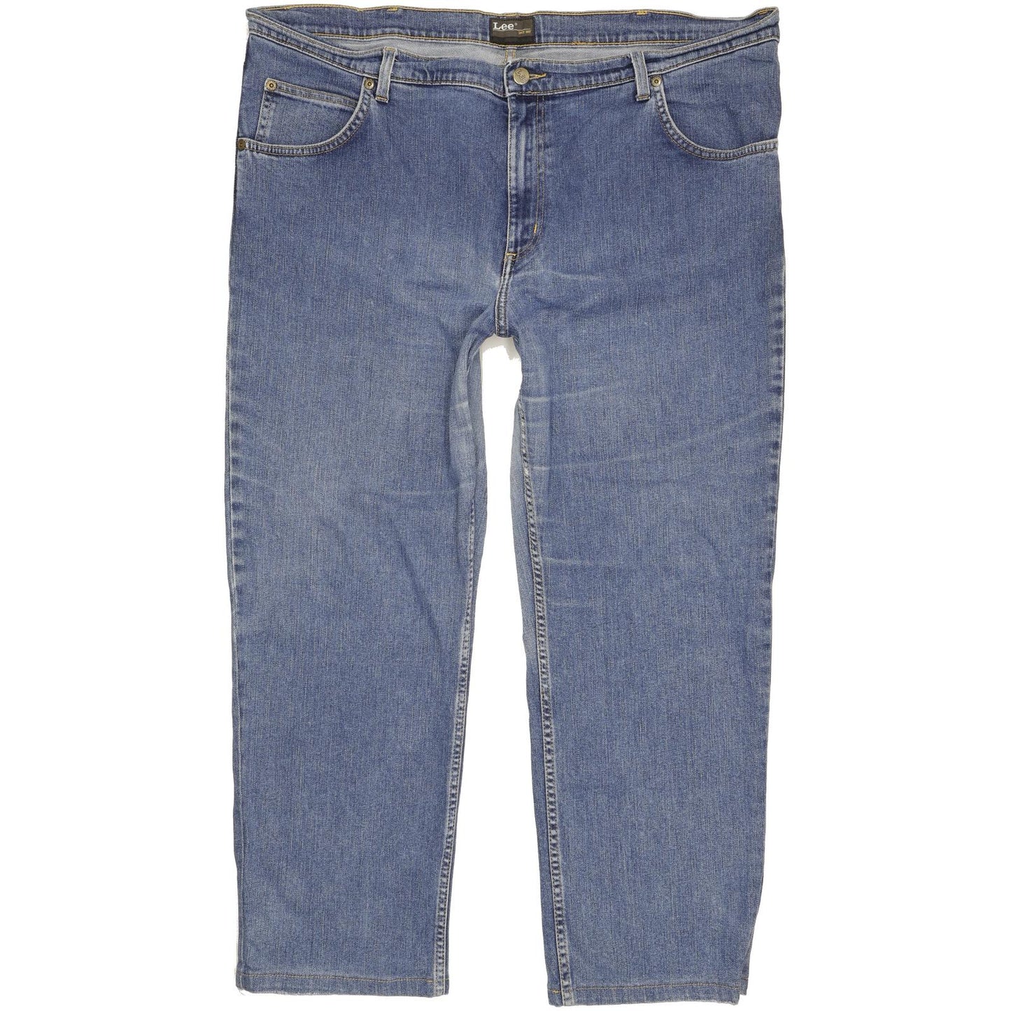 Lee Brooklyn Men Blue Straight Regular Stretch Jeans W42 L27