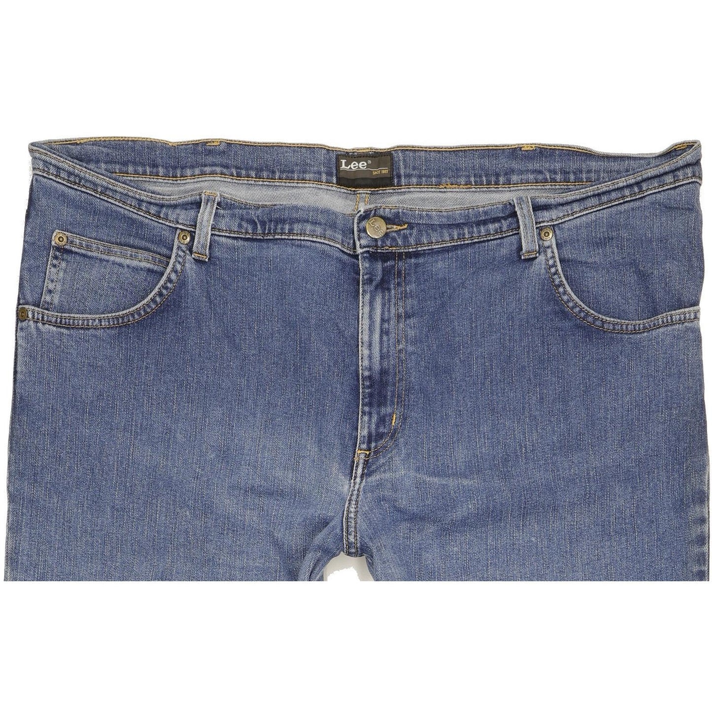 Lee Brooklyn Men Blue Straight Regular Stretch Jeans W42 L27