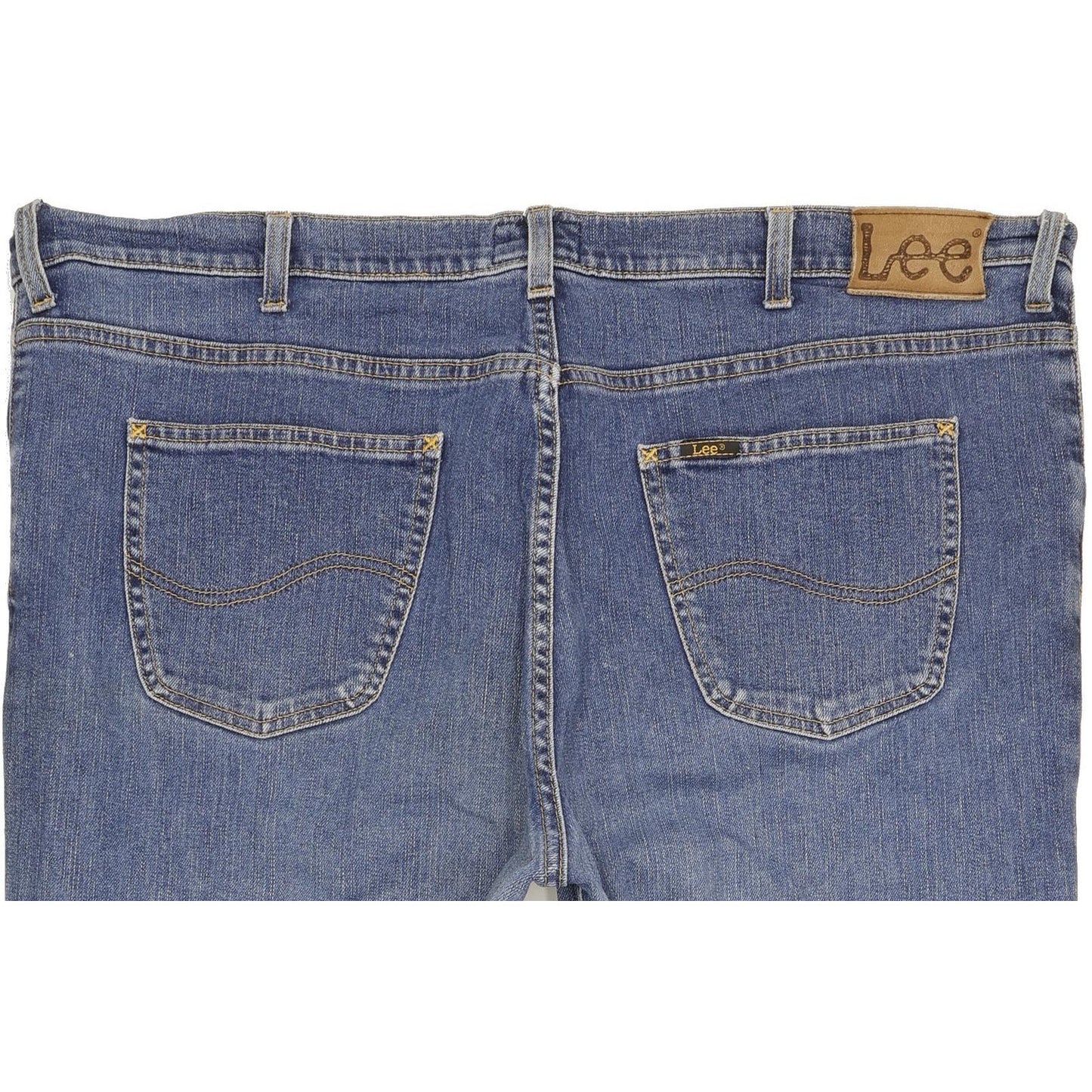 Lee Brooklyn Men Blue Straight Regular Stretch Jeans W42 L27