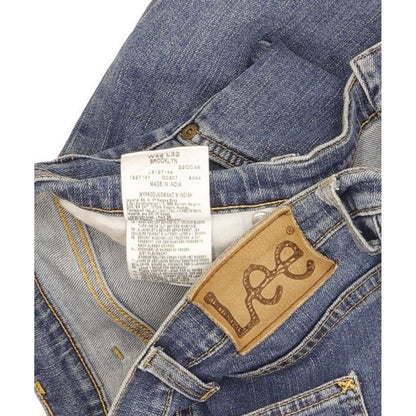 Lee Brooklyn Men Blue Straight Regular Stretch Jeans W42 L27