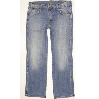 Wrangler Roxboro Men Blue Straight Regular Stretch Jeans W34 L30