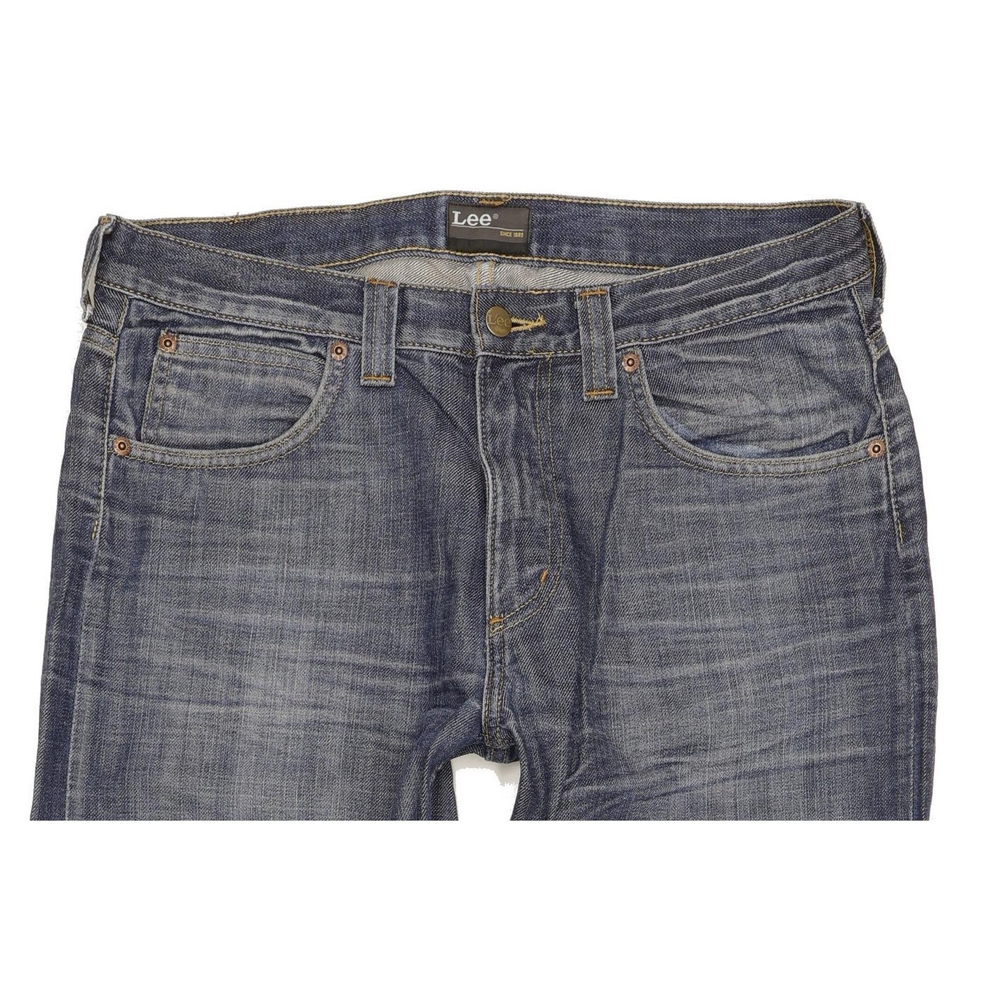 Lee Kent Men Blue Straight Loose Jeans W32 L32