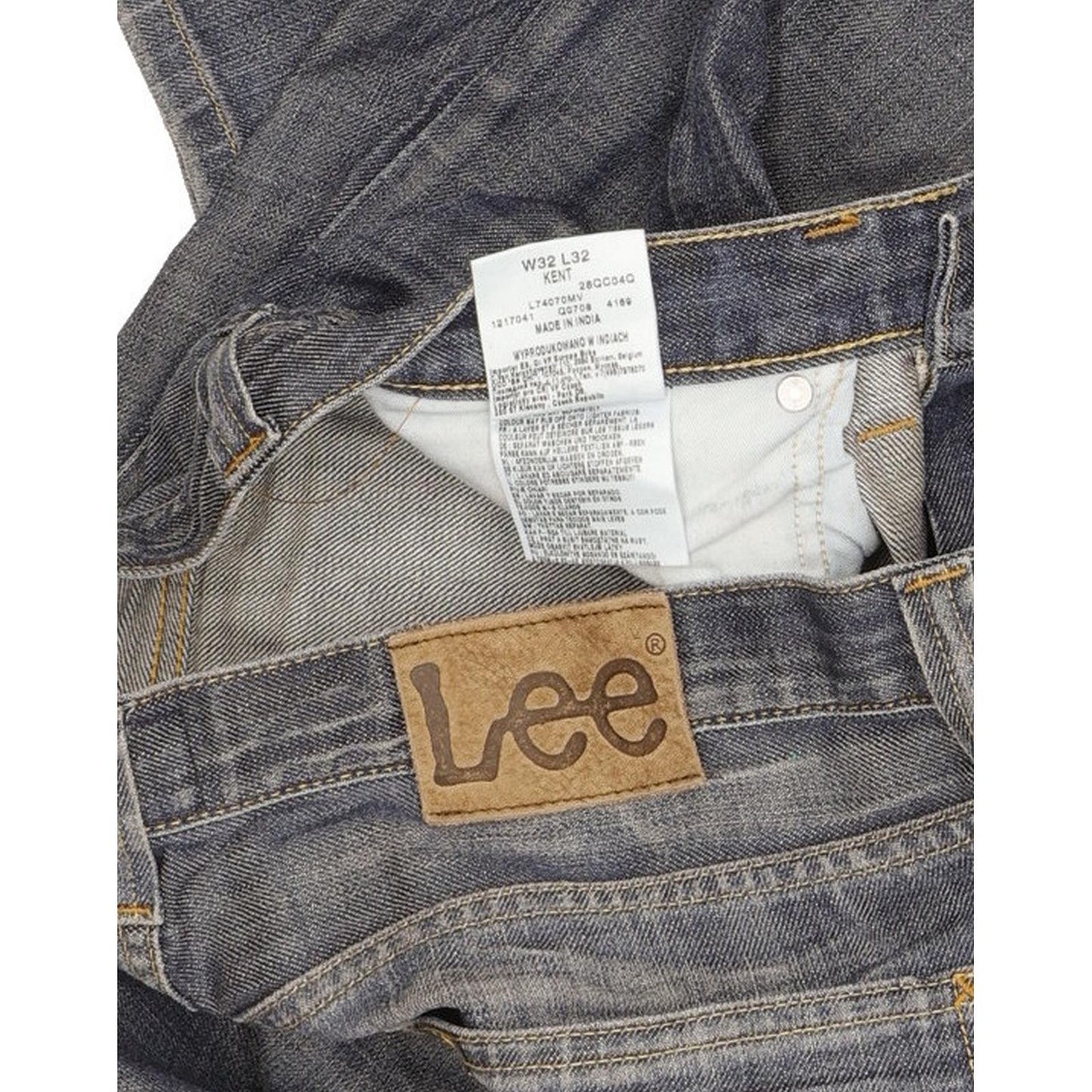 Lee Kent Men Blue Straight Loose Jeans W32 L32