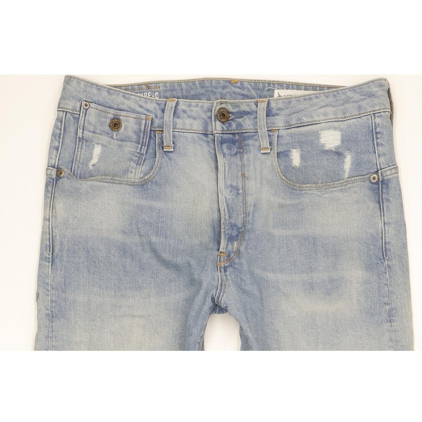 G-Star Type C 3D Men Blue Tapered Loose Stretch Jeans W30 L28