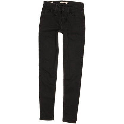 Levi's 710 Super Women Black Skinny Slim Stretch Jeans W27 L29