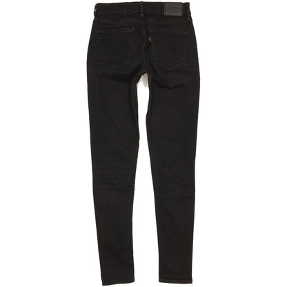 Levi's 710 Super Women Black Skinny Slim Stretch Jeans W27 L29