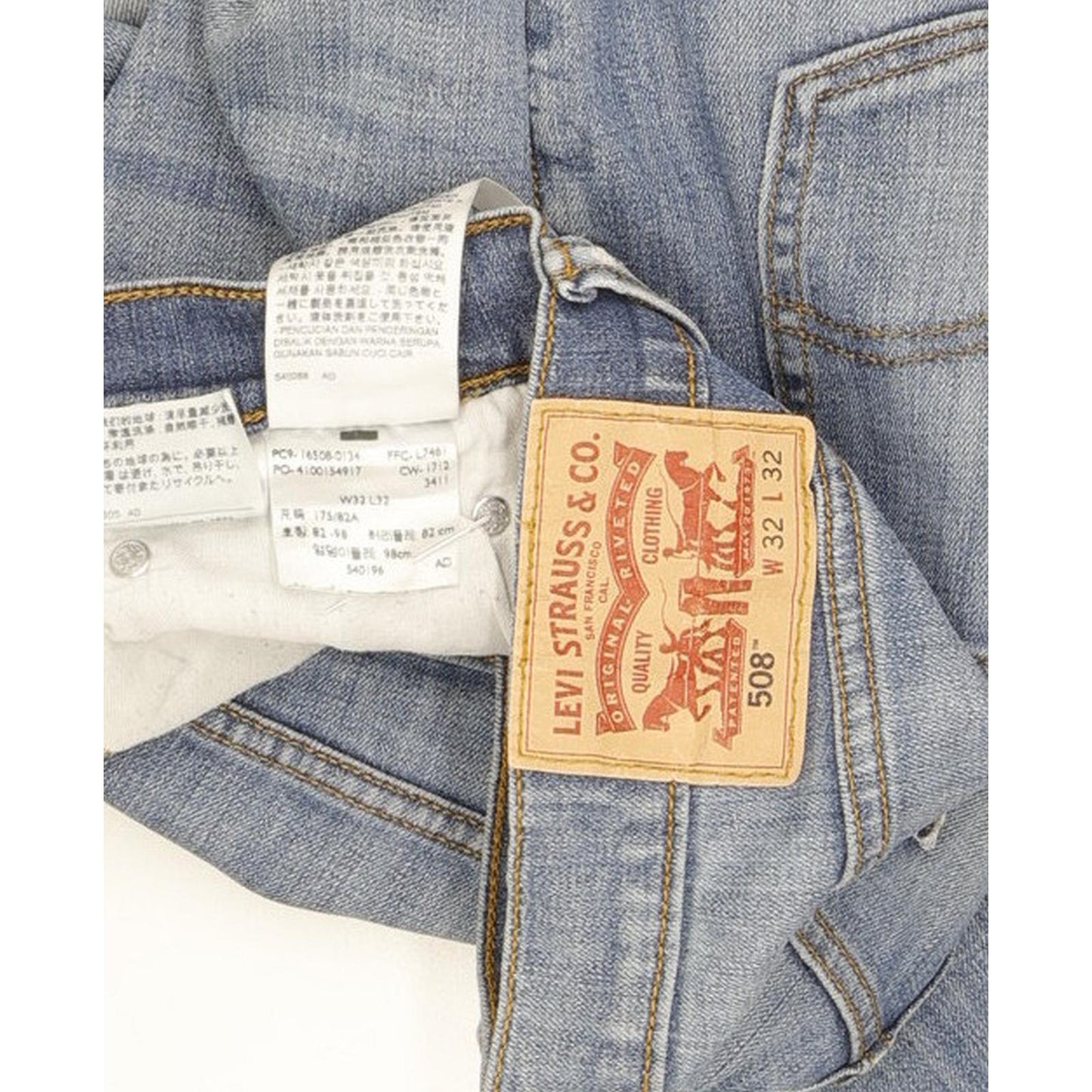 Levi's 508 Men Blue Straight Regular Stretch Jeans W33 L31