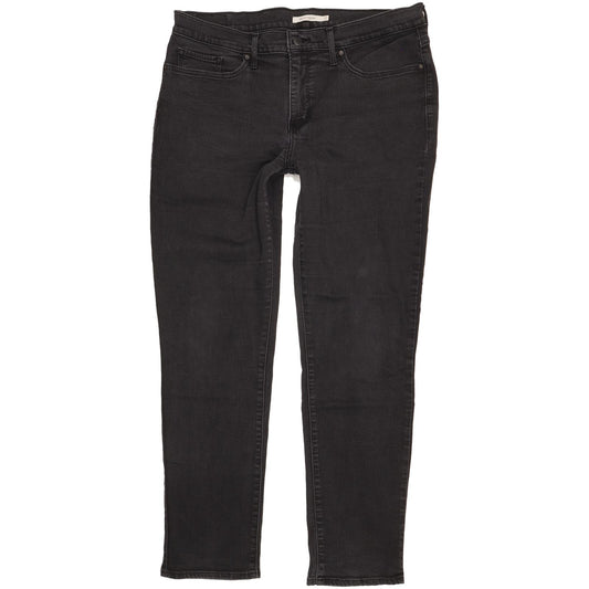 Levi's 312 Shaping Black Straight Slim Stretch Jeans High Waisted W33 L32