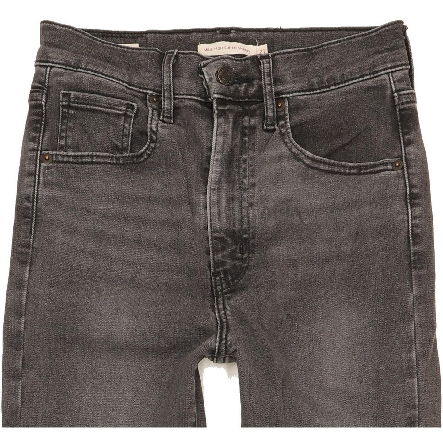 Levi's Mile Grey Skinny Slim Stretch Jeans High Waisted W27 L30