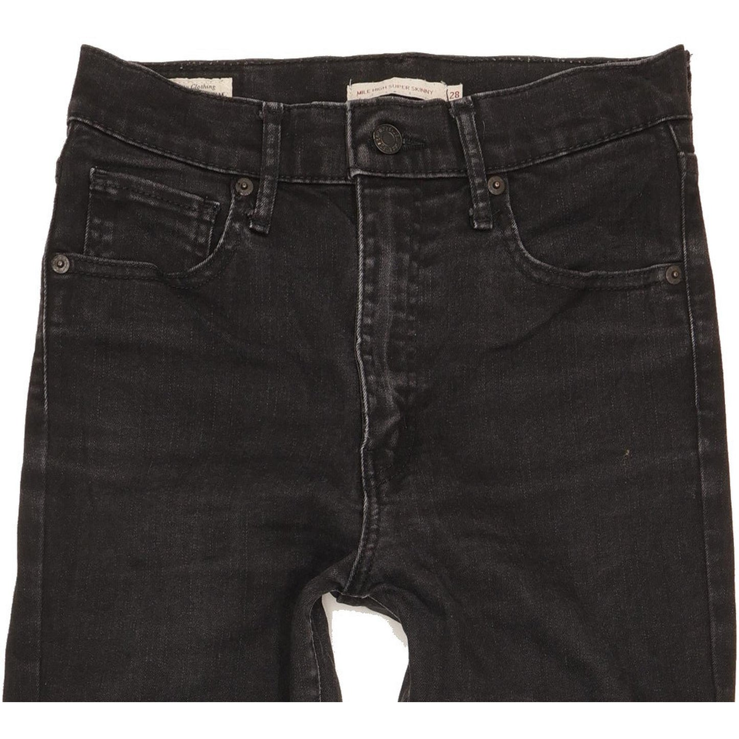 Levi's Mile Black Skinny Slim Stretch Jeans High Waisted W28 L28