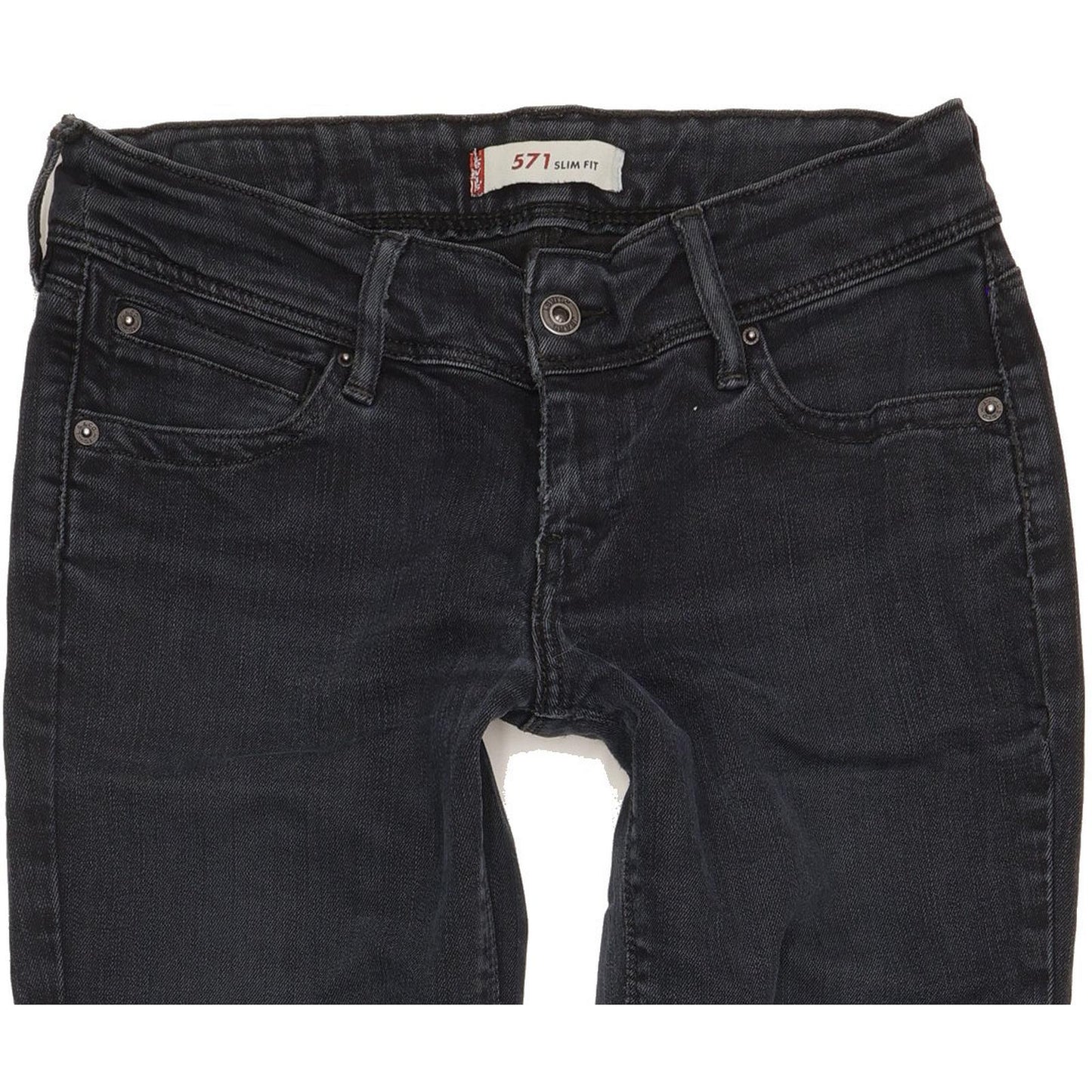 Levi's 571 Women Black Straight Slim Jeans W30 L33