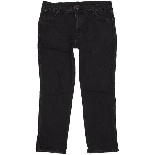 Wrangler Durable Quality Men Black Straight Regular Stretch Jeans W40 L31
