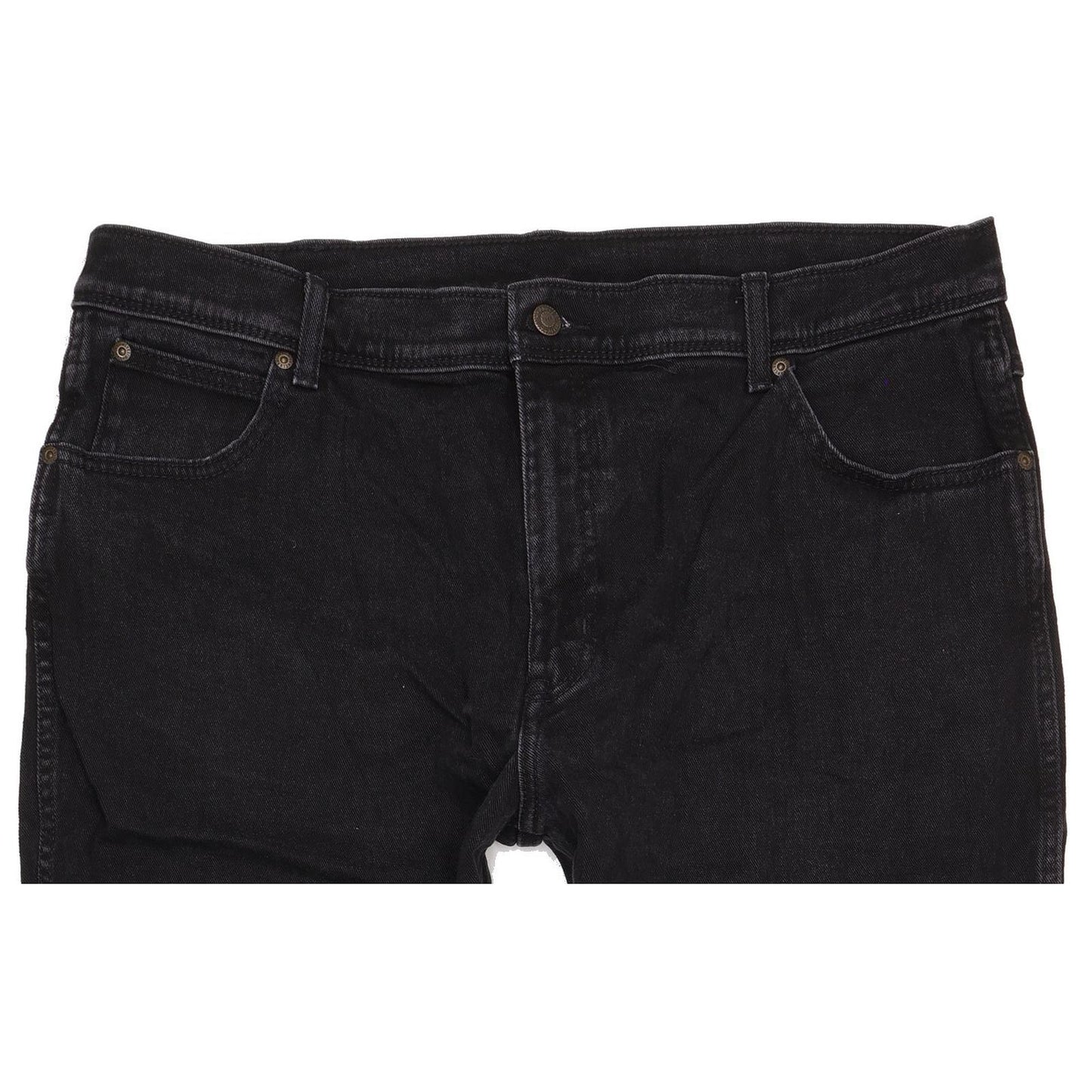 Wrangler Durable Quality Men Black Straight Regular Stretch Jeans W40 L31
