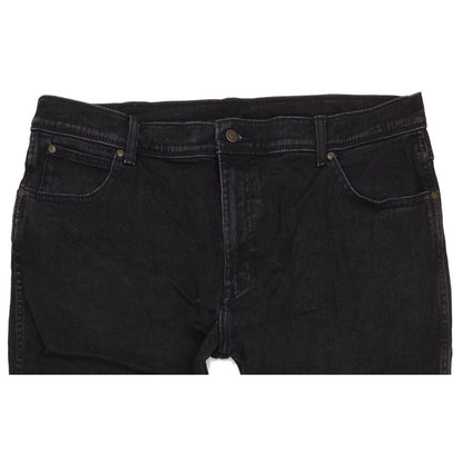 Wrangler Durable Quality Men Black Straight Regular Stretch Jeans W40 L31