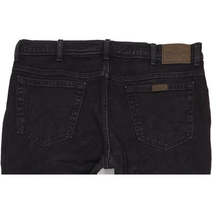 Wrangler Durable Quality Men Black Straight Regular Stretch Jeans W40 L31
