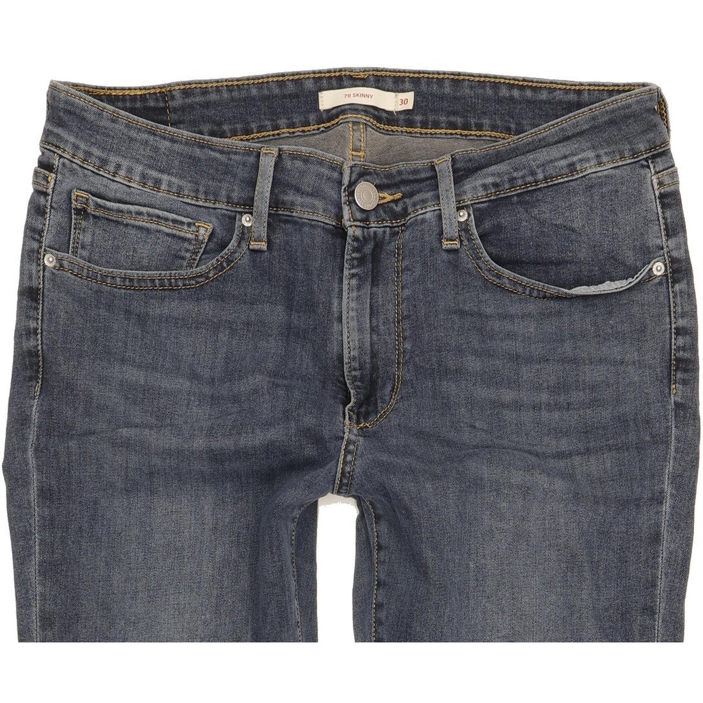 Levi's 711 Women Blue Skinny Slim Stretch Jeans W30 L30
