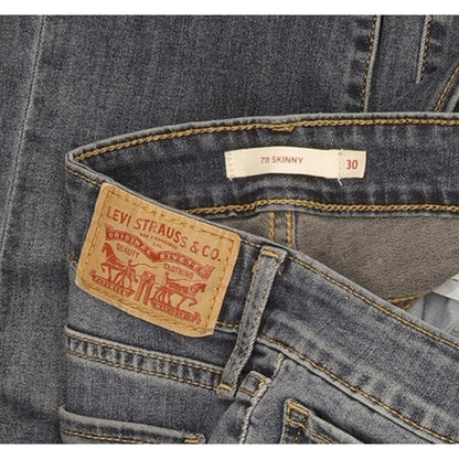 Levi's 711 Women Blue Skinny Slim Stretch Jeans W30 L30