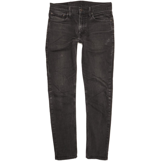 Levi's 512 Men Black Tapered Slim Stretch Jeans W32 L31