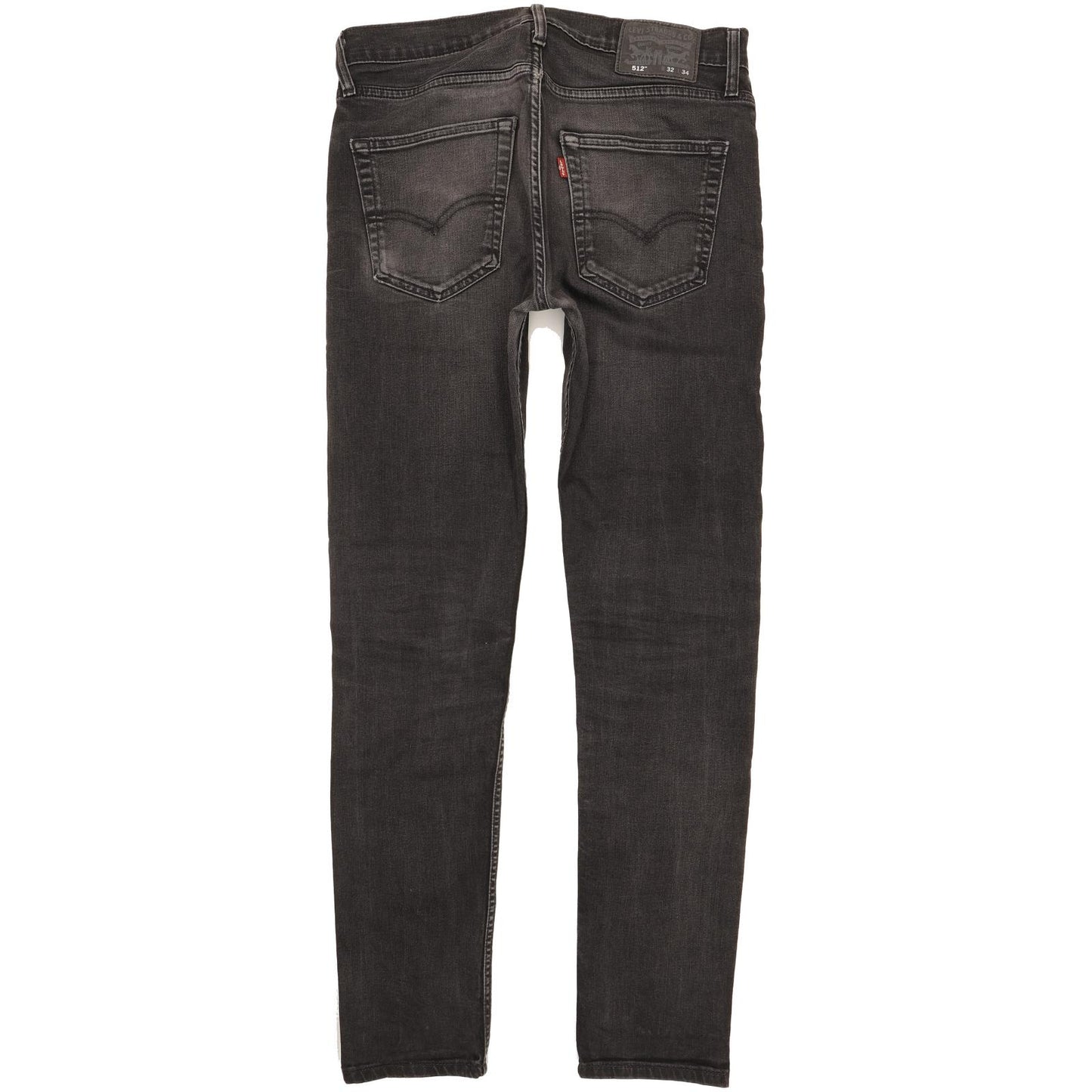 Levi's 512 Men Black Tapered Slim Stretch Jeans W32 L31