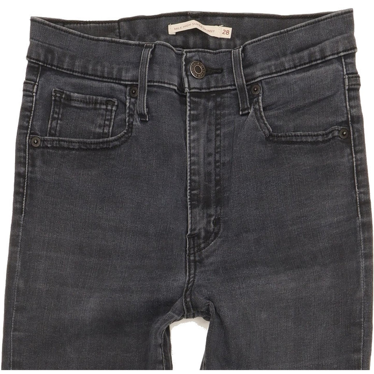 Levi's Mile Grey Skinny Slim Stretch Jeans High Waisted W28 L32
