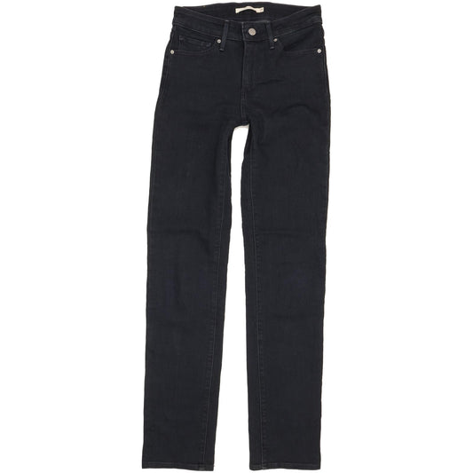 Levi's 712 Women Navy Straight Slim Stretch Jeans W27 L32