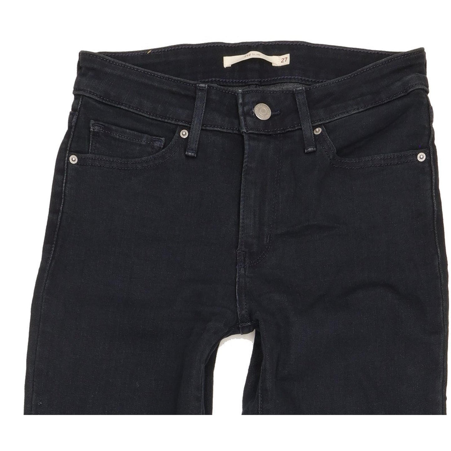 Levi's 712 Women Navy Straight Slim Stretch Jeans W27 L32