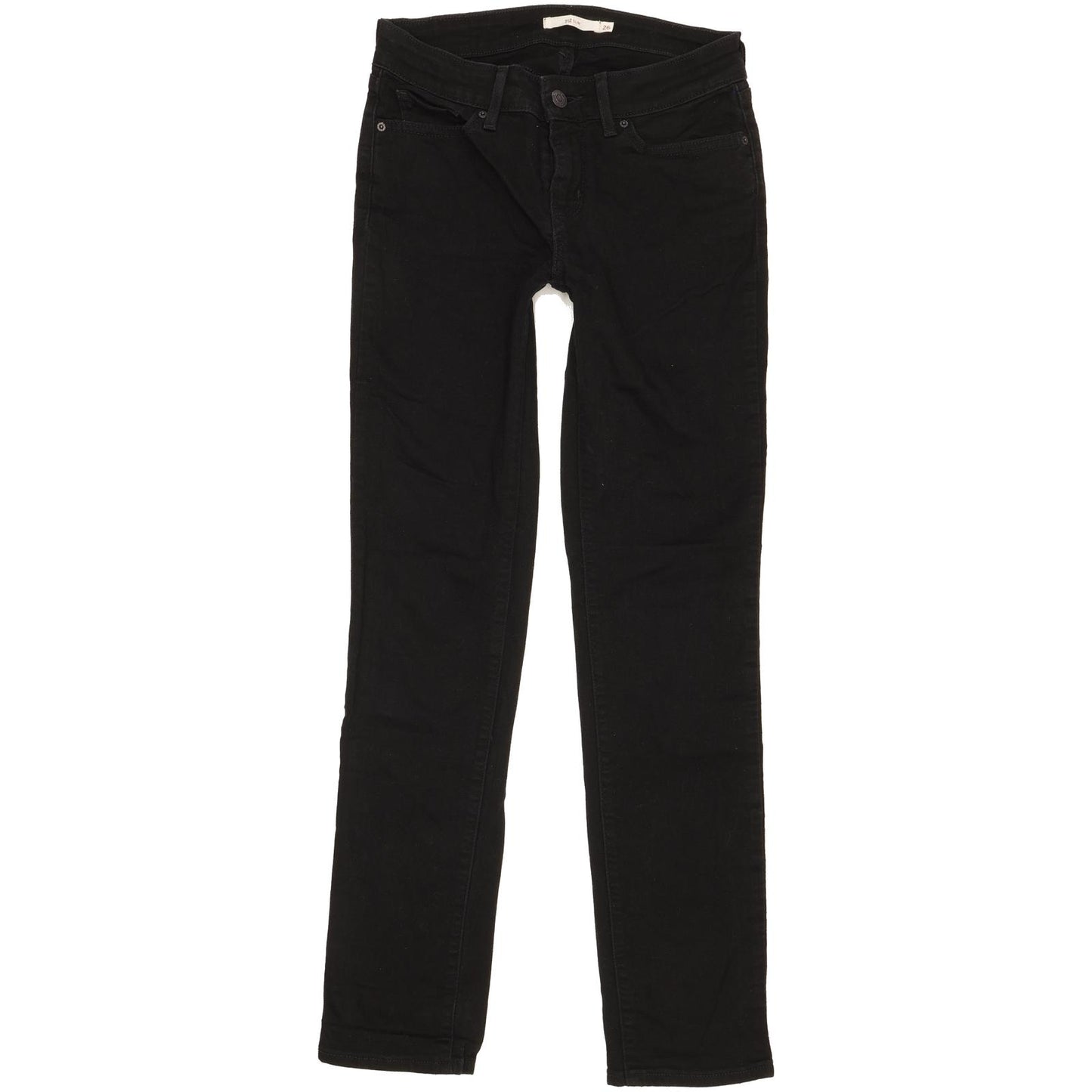 Levi's 712 Women Black Straight Slim Stretch Jeans W26 L29