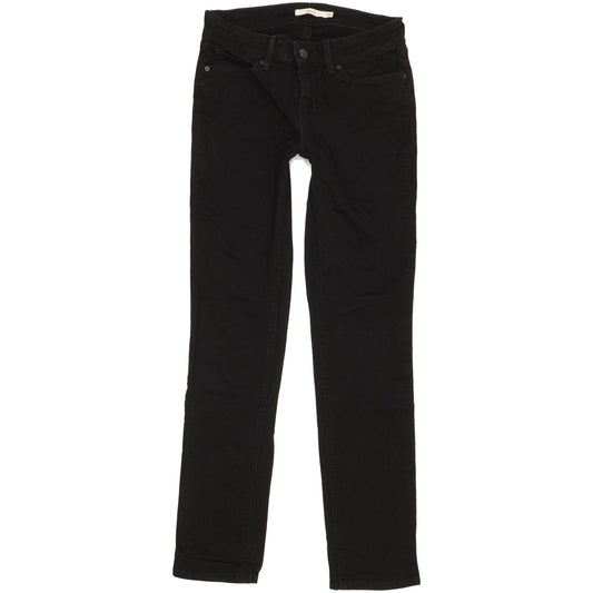 Levi's 712 Women Black Straight Slim Stretch Jeans W26 L29