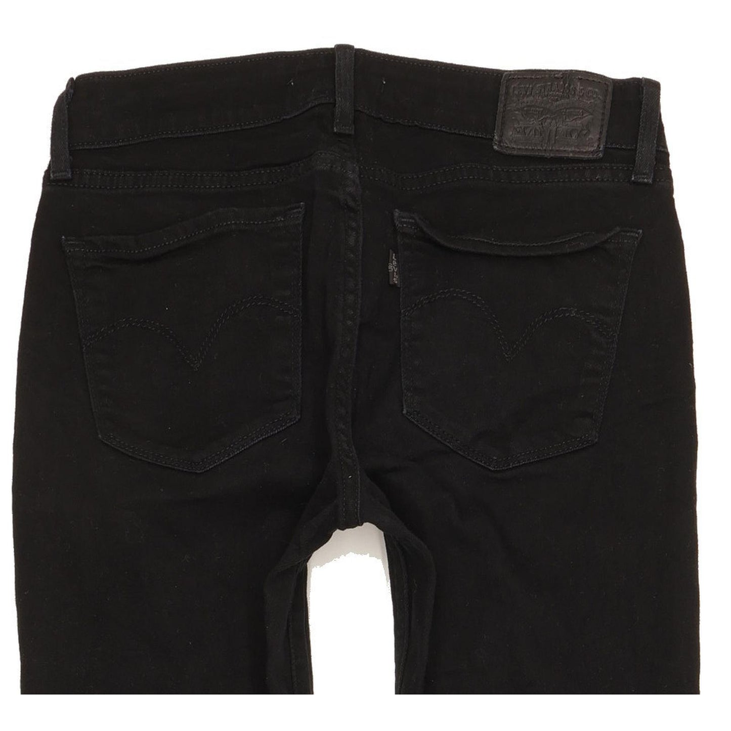 Levi's 712 Women Black Straight Slim Stretch Jeans W26 L29