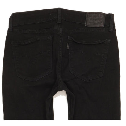 Levi's 712 Women Black Straight Slim Stretch Jeans W26 L29