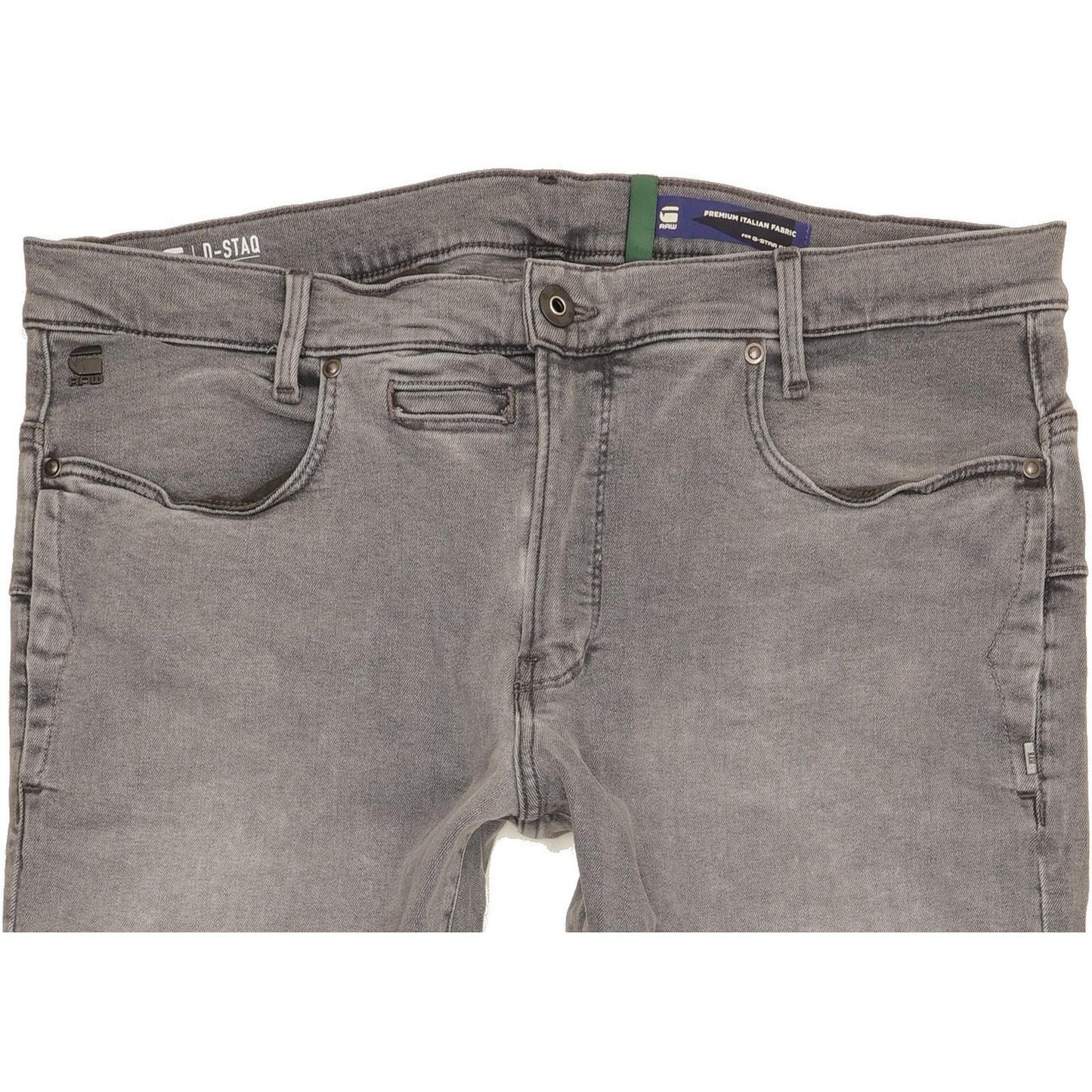 G-Star D-Staq 3D Men Grey Tapered Slim Stretch Jeans W36 L32