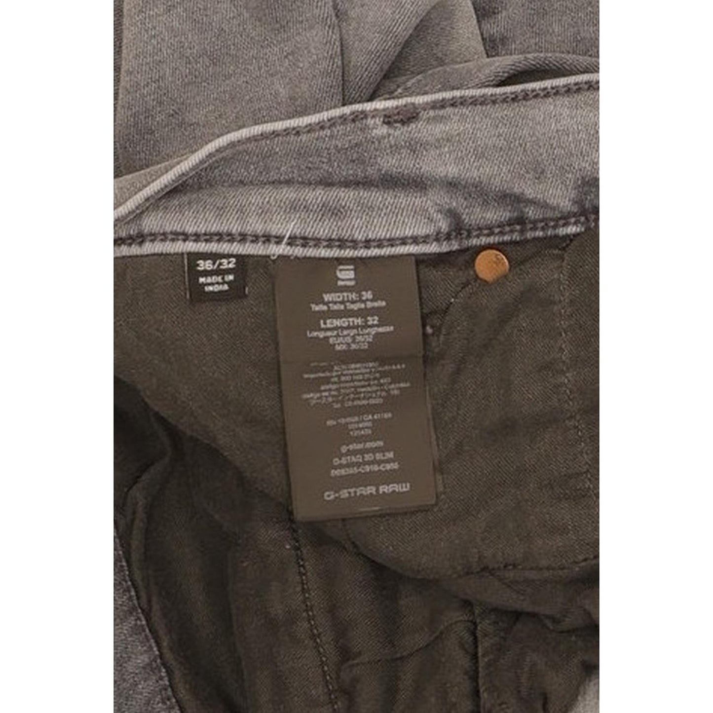 G-Star D-Staq 3D Men Grey Tapered Slim Stretch Jeans W36 L32